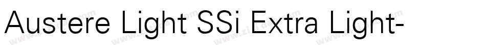 Austere Light SSi Extra Light字体转换